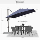 PURPLE LEAF Square Offset Cantilever Umbrella