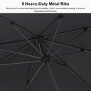 PURPLE LEAF Aluminum Market Patio Umbrella Commercial Outdoor Garden Umbrella