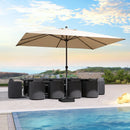 PURPLE LEAF Aluminum Market Patio Umbrella Commercial Outdoor Garden Umbrella