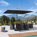 PURPLE LEAF Aluminum Market Patio Umbrella Commercial Outdoor Garden Umbrella