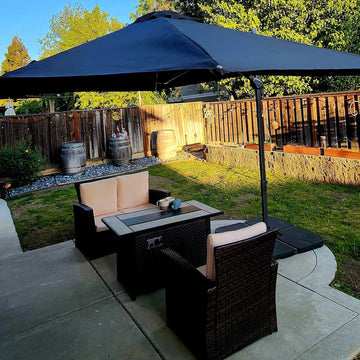 black patio umbrella canadian tire PURPLE LEAF Eco-friendly Affordable Patio Umbrella UV Resistant Sustainable  Yard Umbrellas