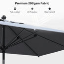 PURPLE LEAF Porch Table Umbrella with Crank and Tilt, Market Patio Umbrella