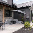 PURPLE LEAF Best Value Square Cantilever Patio Umbrella with Left-Right Tilt and 360° Swivel