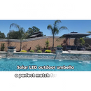 PURPLE LEAF Rectangular Cantilever Umbrella with Base, Outdoor Umbrellas with Lights