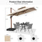 PURPLE LEAF Double Top Square Aluminum Umbrellas in Wood Color