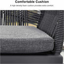 PURPLE LEAF 11/9/7 Pieces Outdoor Dining Set PE Rattan Outdoor Patio Furniture Set Grey