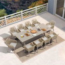 PURPLE LEAF Outdoor Dining Set All-Weather PE Rattan Outdoor Patio Furniture Set with Aluminum Frame