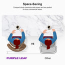 PURPLE LEAF Outdoor Swivel Counter Height Stool Bar Stools Set of 2 Metal Modern Rattan Bar Chairs with Backrest Aluminum Woven Barstools with Cushions