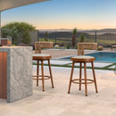 PURPLE LEAF Outdoor Swivel Counter Height Stool Bar Stools Set of 2 Metal Modern Rattan Bar Chairs with Backrest Aluminum Woven Barstools with Cushions