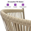 PURPLE LEAF 7/9/11 Pieces Outdoor Dining Set Aluminum Table & Wicker Rattan Chairs Modern Patio Furniture Set for Deck, Champagne