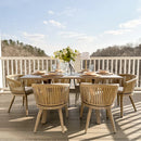 PURPLE LEAF 7/9/11 Pieces Outdoor Dining Set Aluminum Table & Wicker Rattan Chairs Modern Patio Furniture Set for Deck, Champagne