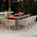 PURPLE LEAF 7/9/11 Pieces Outdoor Dining Set Aluminum Table & Wicker Rattan Chairs Modern Patio Furniture Set for Deck, Champagne