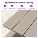 PURPLE LEAF 7/9/11 Pieces Outdoor Dining Set Aluminum Table & Wicker Rattan Chairs Modern Patio Furniture Set for Deck, Champagne