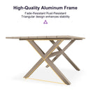PURPLE LEAF 7/9/11 Pieces Outdoor Dining Set Aluminum Table & Wicker Rattan Chairs Modern Patio Furniture Set for Deck, Champagne