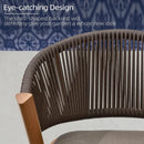 PURPLE LEAF Patio Bar Stool Rattan Bar Height Chair Counter Stool with Backrest and Cushion