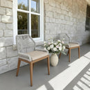 PURPLE LEAF 2 Pieces Sunbrella Patio Dining Chairs with All-Weather Wicker Back and Comfortable Cushions for Deck, Garden, Kitchen