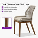 PURPLE LEAF 2 Pieces Sunbrella Patio Dining Chairs with All-Weather Wicker Back and Comfortable Cushions for Deck, Garden, Kitchen