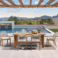 PURPLE LEAF 7/9/11 Pieces Patio Dining Set with Sunbrella Cushions All-Weather Wicker Patio Table and Chairs for Deck, Garden