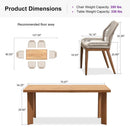 PURPLE LEAF 7/9/11 Pieces Patio Dining Set with Sunbrella Cushions All-Weather Wicker Patio Table and Chairs for Deck, Garden