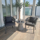 PURPLE LEAF 2 Pieces Patio Dining Chair Set All-Weather Wicker Dining Chair Aluminum Bistro Set with Cushions and Pillows for Garden Deck Kitchen