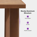 PURPLE LEAF 7/9/11 Pieces Patio Dining Set with Sunbrella Cushions All-Weather Wicker Patio Table and Chairs for Deck, Garden