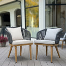 PURPLE LEAF Patio Dining Set for Garden Deck Wicker Table and Chairs Set