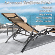 PURPLE LEAF Patio Chaise Lounge Set Outdoor Lounge Chair Beach Pool Sunbathing Lawn Lounger Outside Side Table Included - Purpleleaf Canada