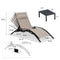 PURPLE LEAF Patio Chaise Lounge Set Outdoor Lounge Chair Beach Pool Sunbathing Lawn Lounger Outside Side Table Included - Purpleleaf Canada