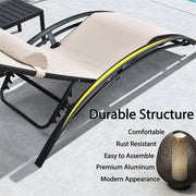 PURPLE LEAF Patio Chaise Lounge Set Outdoor Lounge Chair Beach Pool Sunbathing Lawn Lounger Outside Side Table Included - Purpleleaf Canada