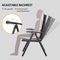 PURPLE LEAF Patio Dining Set Folding Chairs and Table, Foldable Adjustable Reclining Chairs for Porch Deck Balcony Backyard, Black - Purpleleaf Canada