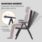 PURPLE LEAF Patio Dining Set Folding Chairs and Table, Foldable Adjustable Reclining Chairs for Porch Deck Balcony Backyard, Black - Purpleleaf Canada