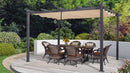 PURPLE LEAF Outdoor Retractable Pergola Patio Shelter for Garden Porch Beach Pavilion Grill Gazebo