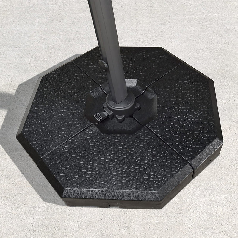 PURPLE LEAF 4Pcs Octagonal Base Weight Stand Freestanding Offset Patio Umbrella Weighted Base Sand/Water Filled Plastic Plate - Purpleleaf Canada