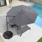 PURPLE LEAF Patio Umbrella Outdoor Cantilever Round Umbrella Aluminum Offset Umbrella with 360-degree Rotation - Purpleleaf Canada