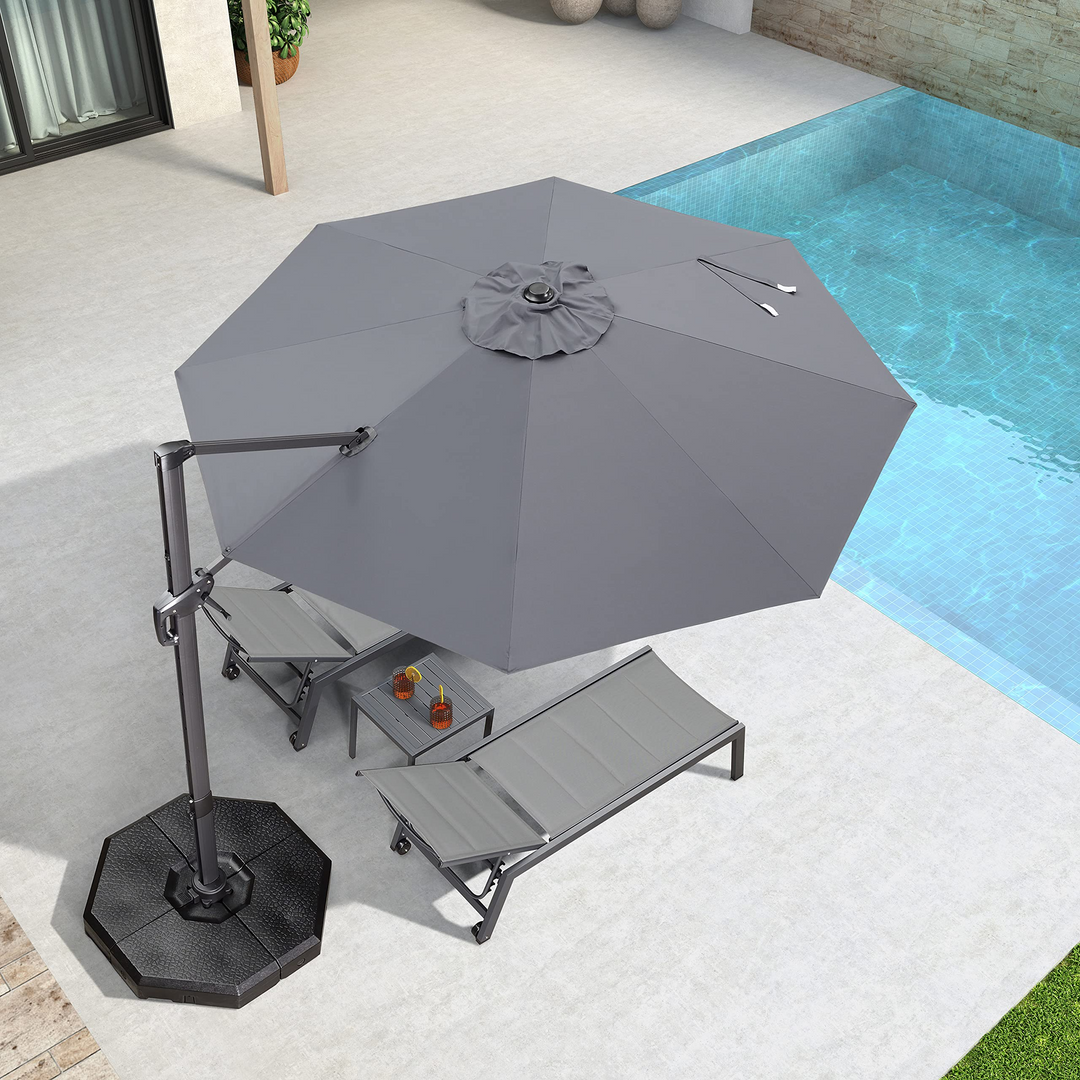 PURPLE LEAF Round Offset Cantilever Umbrella