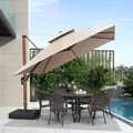 PURPLE LEAF Patio Umbrella Outdoor Square Cantilever Umbrella  Offset Umbrella Heavy Duty Sun Umbrella for Garden Deck Pool Patio - Purpleleaf Canada