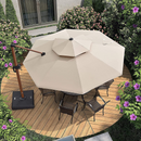 PURPLE LEAF Wood Patio Umbrella Outdoor Round  Umbrella Sun Umbrella for Garden, Deck, Table, Backyard - Purpleleaf Canada