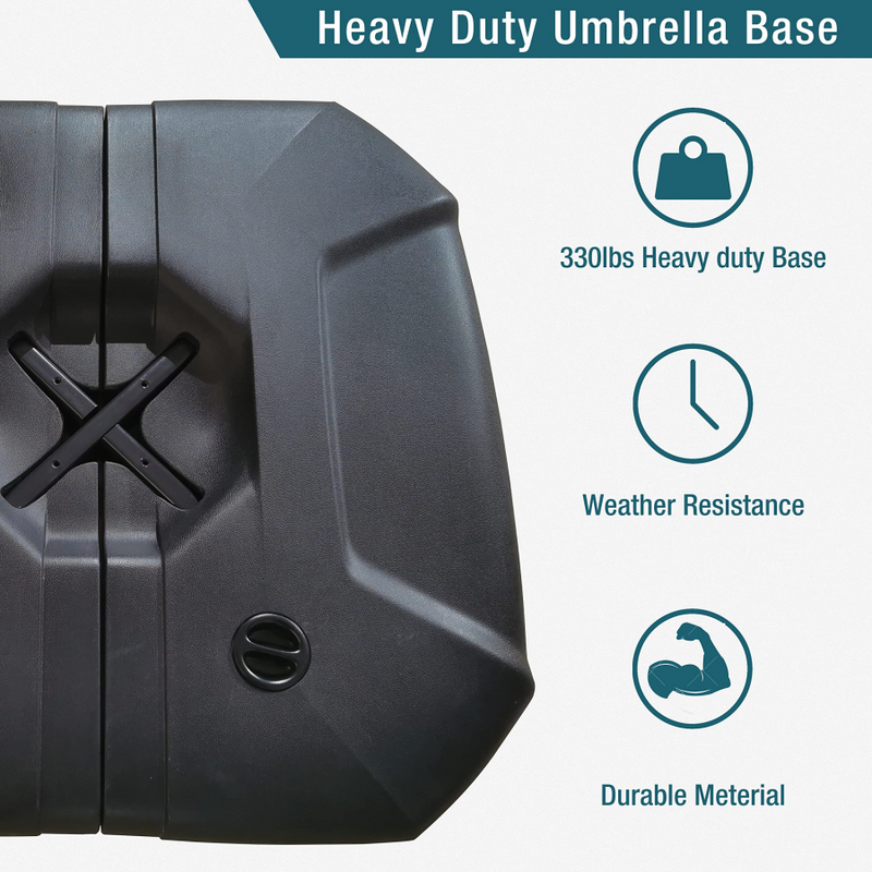 PURPLE LEAF Offset Umbrella Base Water & Sand Filled Weighted Base Outdoor Umbrella Base for Cantilever Offset Patio Umbrella - Purpleleaf Canada