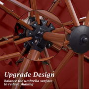 PURPLE LEAF Patio Umbrella Outdoor Square Cantilever Umbrella Offset Umbrella Heavy Duty Sun Umbrella for Garden Deck Pool Patio - Purpleleaf Canada