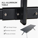PURPLE LEAF Outdoor Dining Table with Height Adjustable Feet and Slatted Tabletop Large Aluminum Rectangle Patio Table for Garden Porch Deck