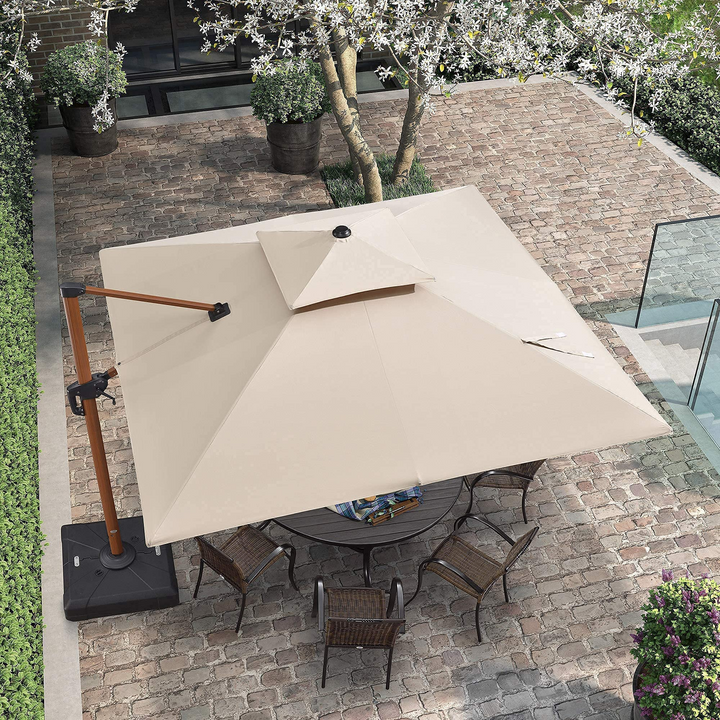 PURPLE LEAF Patio Umbrella Outdoor Square Cantilever Umbrella  Offset Umbrella Heavy Duty Sun Umbrella for Garden Deck Pool Patio - Purpleleaf Canada