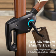 PURPLE LEAF Patio Umbrella Outdoor Square Cantilever Umbrella Offset Umbrella Heavy Duty Sun Umbrella for Garden Deck Pool Patio - Purpleleaf Canada