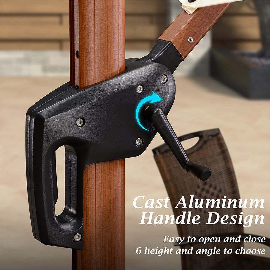 PURPLE LEAF Patio Umbrella Outdoor Square Cantilever Umbrella  Offset Umbrella Heavy Duty Sun Umbrella for Garden Deck Pool Patio - Purpleleaf Canada