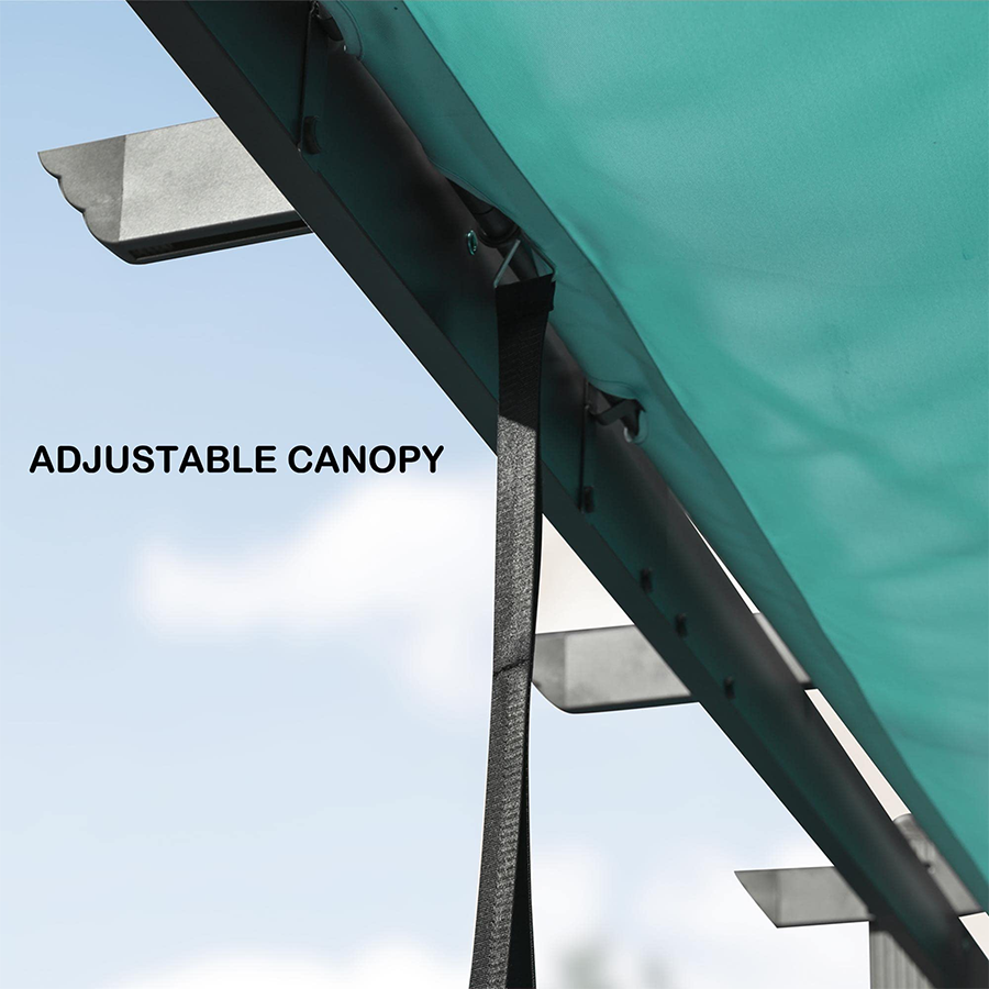 PURPLE LEAF Outdoor Retractable Pergola Patio Shelter for Garden Porch ...